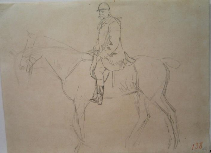 Le duc de Chartres à cheval - Vers 1900 - © Joconde - Senlis - Musée de la Vènerie